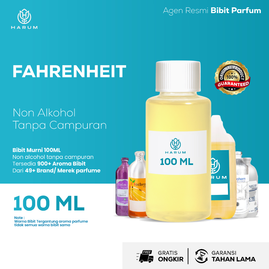Bibit Parfum FAHRENHEIT - Bibit Murni Non Alkohol Tanpa Campuran Wangi Tahan Lama