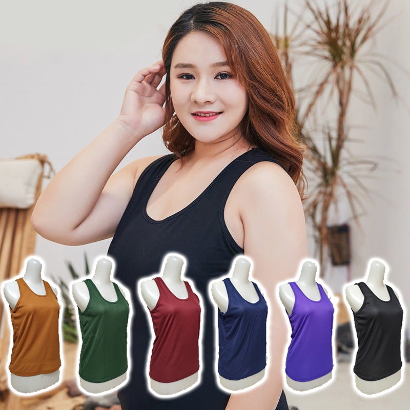 GROSIR TANKTOP WANITA UKURAN JUMBO TANKTOP KAOS DALAM WANITA WARNA POLOS TALI BESAR