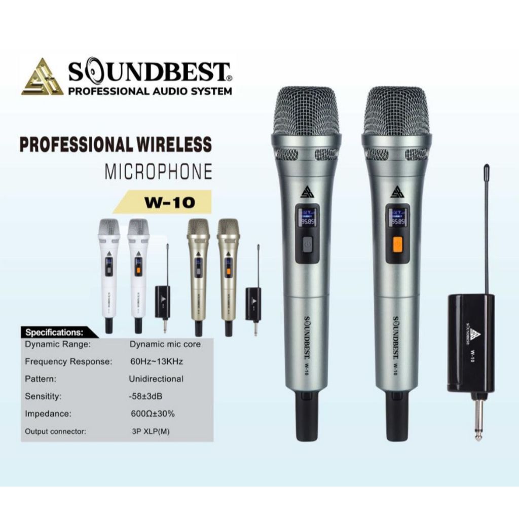Mic Wireless SOUNDBEST W 10 / Microphone Wireless Soundbest W10