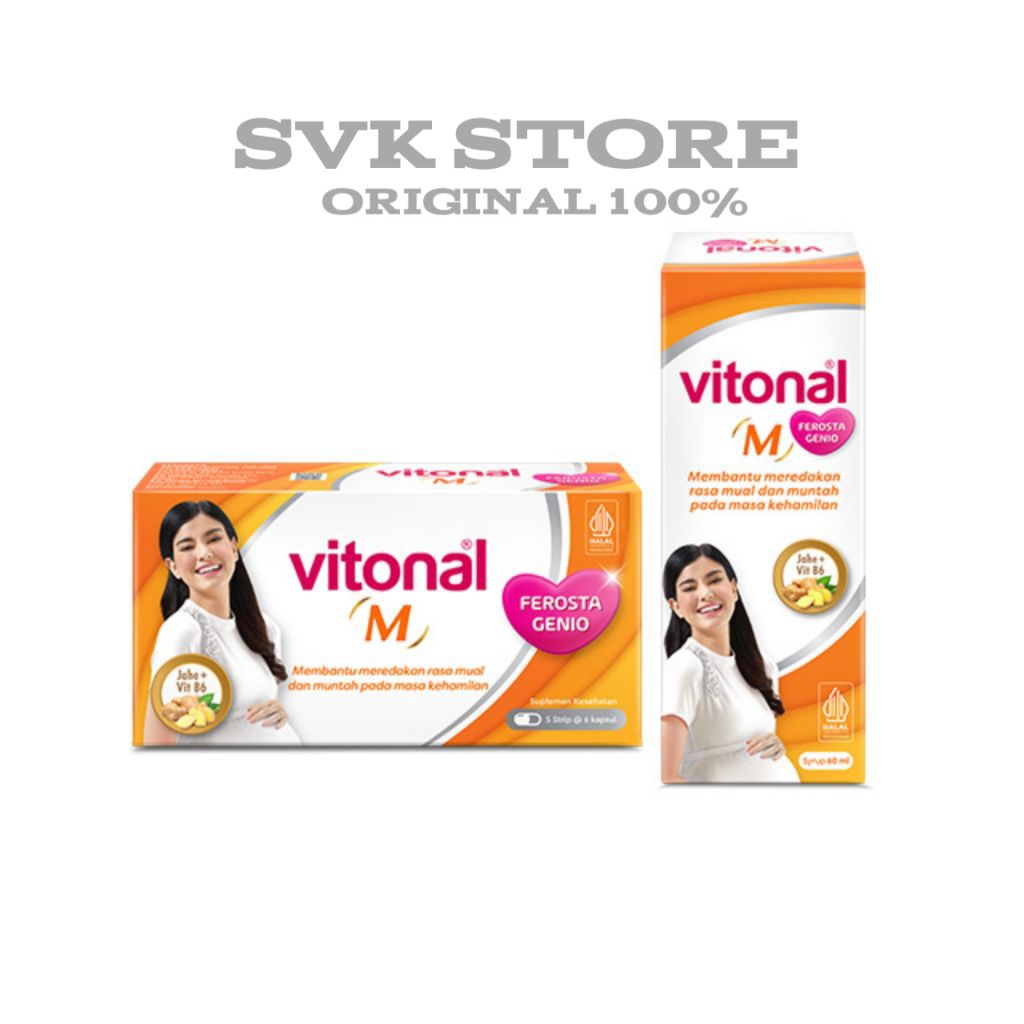 Vitonal M ORIGINAL 100% suplemen obat mual muntah untuk ibu hamil KAPSUL PER BOX