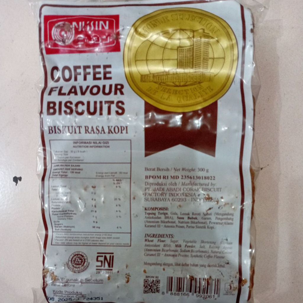 

Nissin Coffe Flavor Biscuits 300gr 1 Bungkus