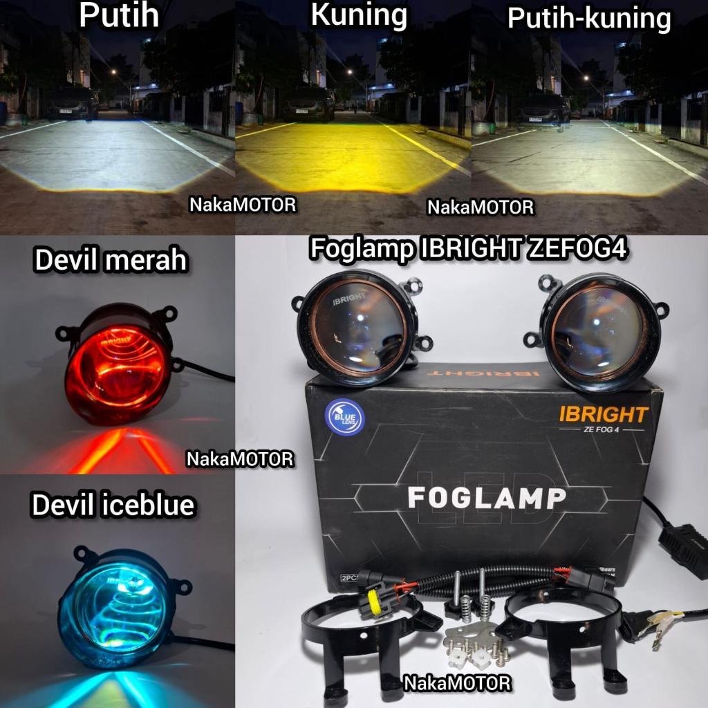 IBRIGHT ZEFOG 4 Sepasang Lampu FogLamp 3 Inc Biled All Weather