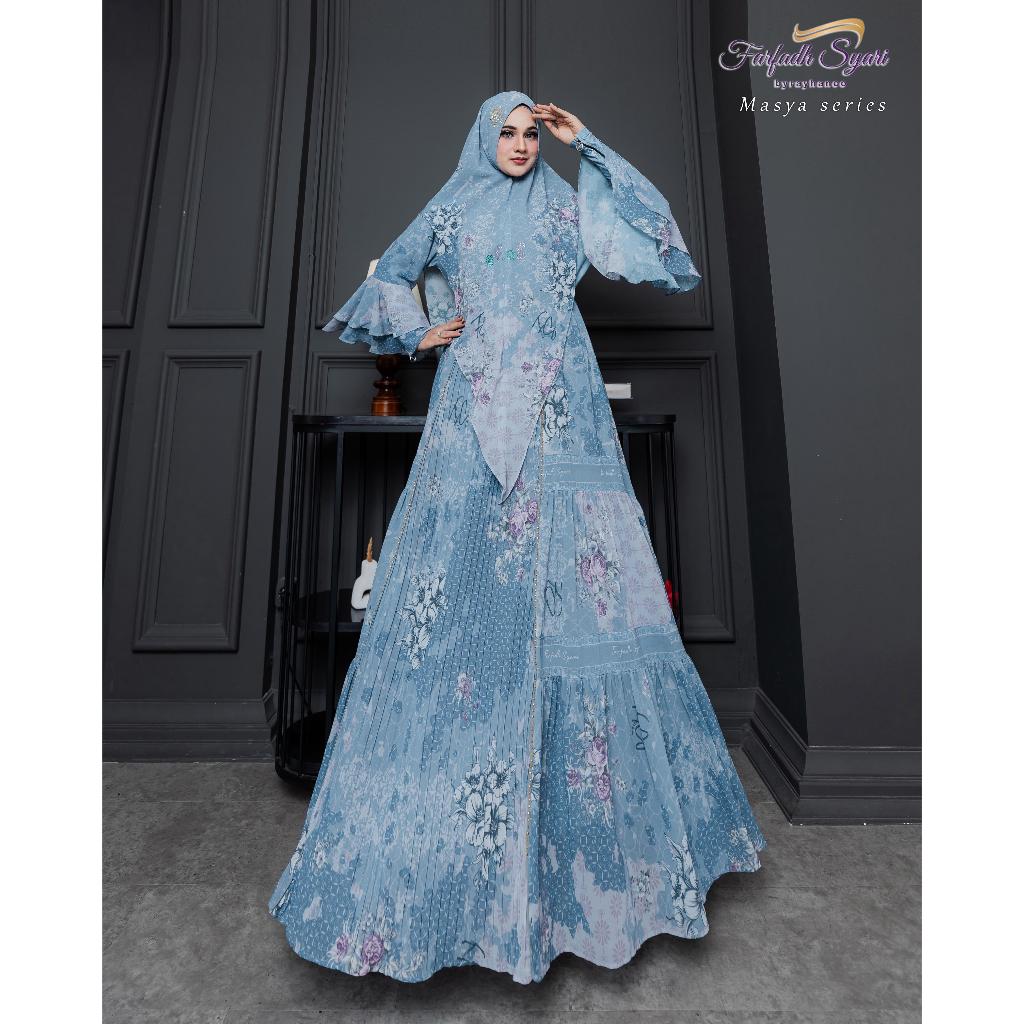 Set Khimar Masya Series | Farfadh Syari | Gamis Wanita