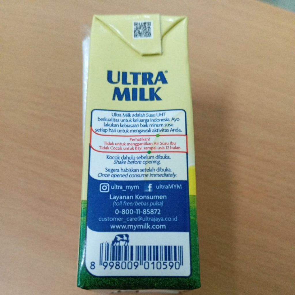 

susu ultra milk rasa cokelat 125ml