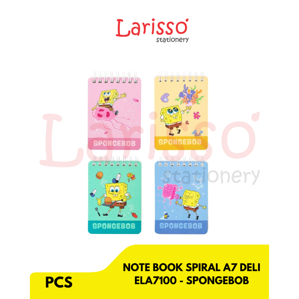 

DELI - (pcs) NOTE BOOK SPIRAL A7 DELI LA7100 - SPONGEBOB - Pcs