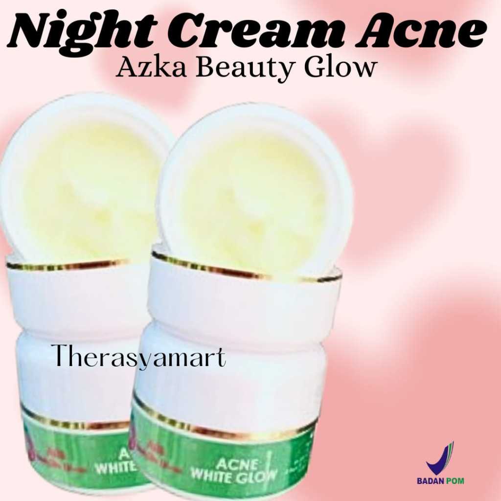 (COD)CREAM MALAM ACNE WHITE GLOW AZKA BEAUTY GLOW SKINCARE/ CREAM MALAM JERAWAT