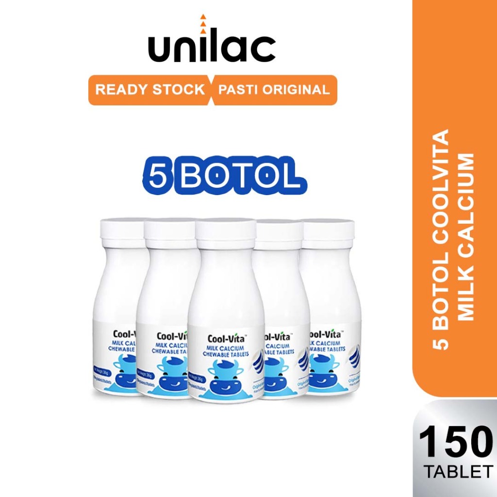 Coolvita Calcium Paket Isi 5 Botol - Coolvita Peninggi Badan Anak | Cool Vita Peninggi Badan