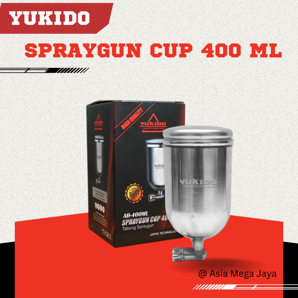 YUKIDO Tabung Spray gun atas / spray gun cup 400ml / tabungnya saja