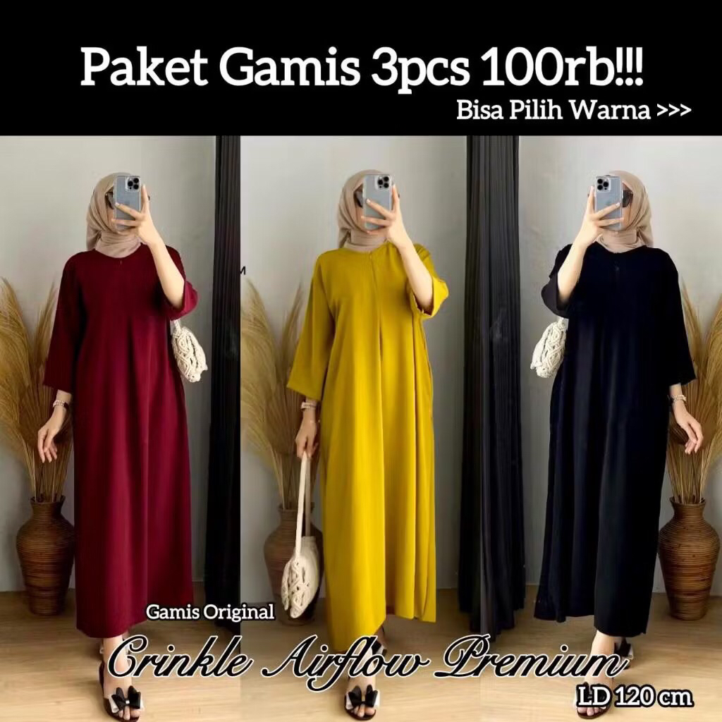 Gamis Jumbo Cantik Kekinian Lebaran Terbaru Viral Dres Muslimah Kondangan Simple Simpel Ibu Baju Dre