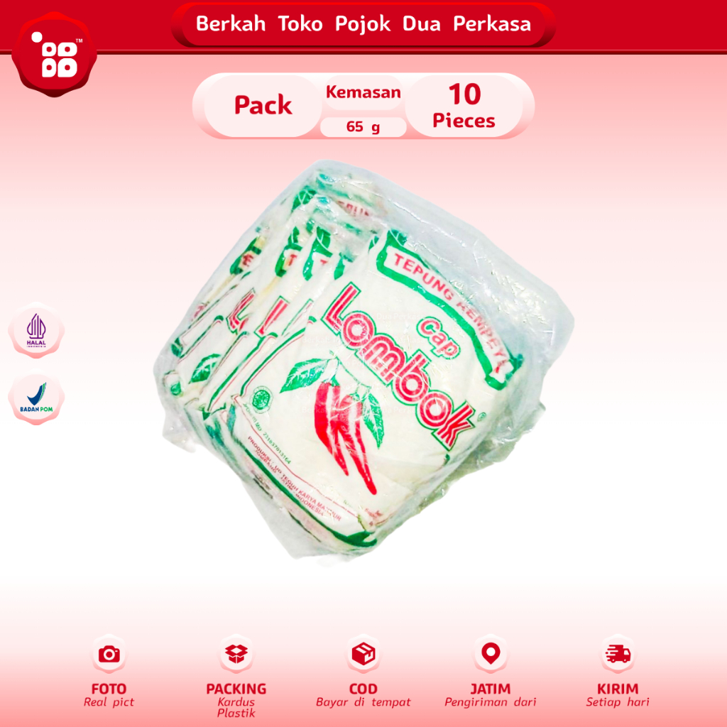 

Cap Lombok Tepung Rempeyek 1 Pack 65 g