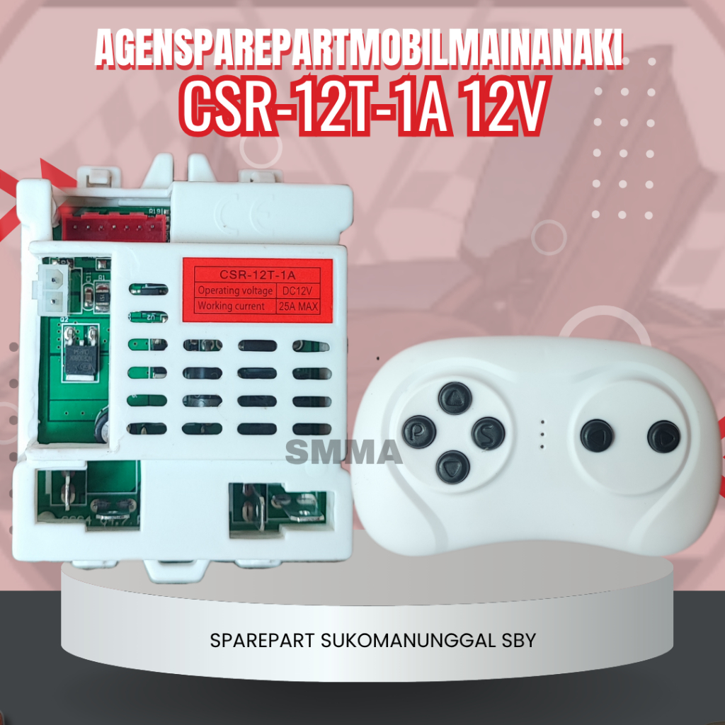 SMMA || REMOT RECEIVER CSR-12T-1BA 12V MOBIL MOTOR MAINAN AKI ANAK REMOT CONTROL BLUETOOTH