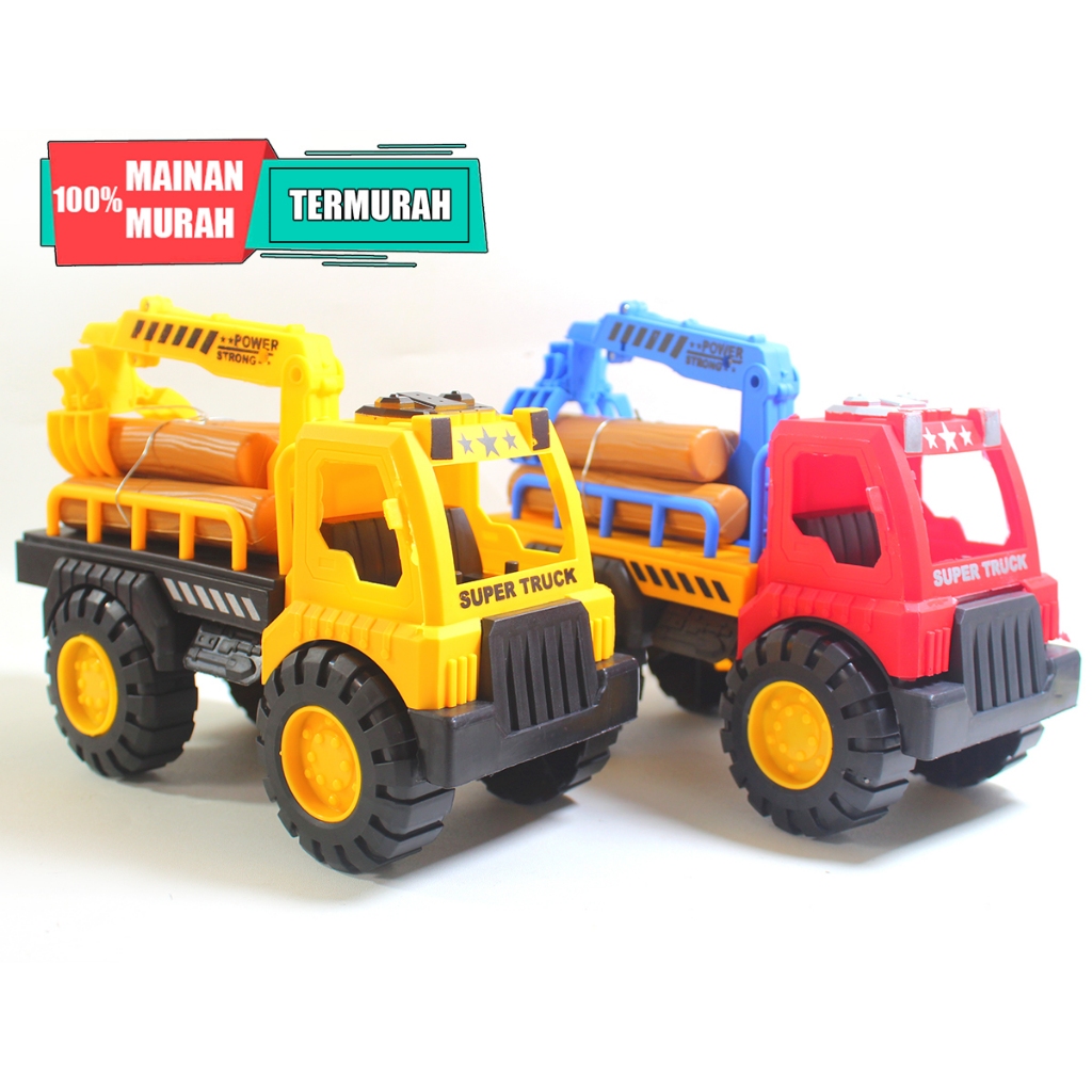 Mainan Anak Murah Truk Ak93 Pengangkut Kayu Mobil Mobilan Truk