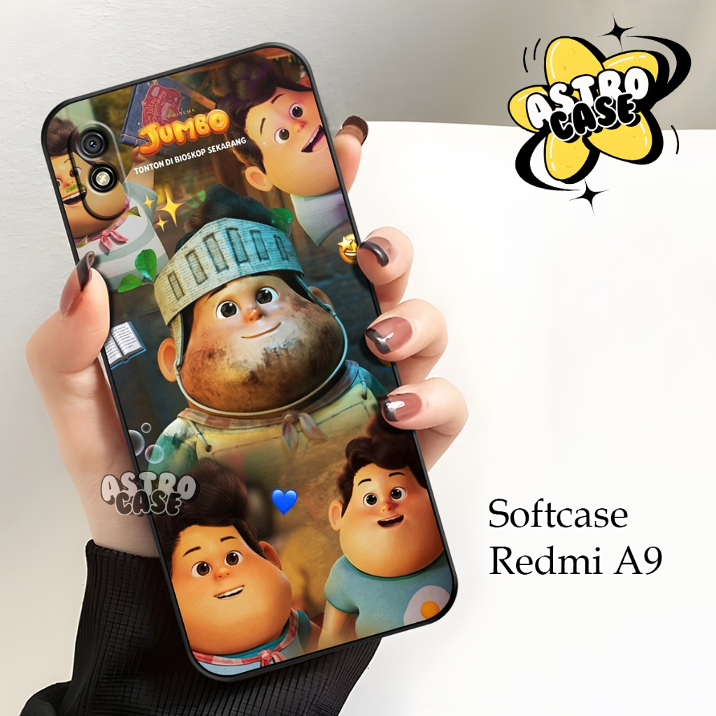 Astrocase- Case Redmi 9A New Full Cover Motif Jumbo - Cassing Redmi 9a Full karet Case Keren Redmi A