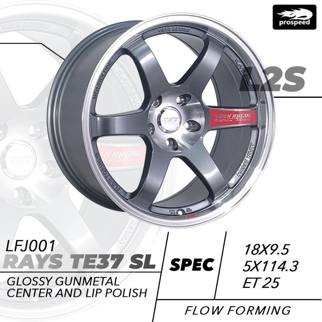 Velg Rays Te37 Ring 18 Lebar 9,5 Buat Civic Innova Xpander Zenix Livina Dll Gratis Ongkir