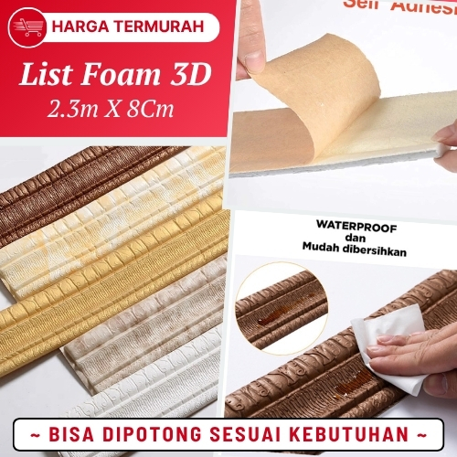 Border List Wallpaper List Wallpaper Dinding Foam 3d Stiker List Dinding Wall Moulding Walpaper