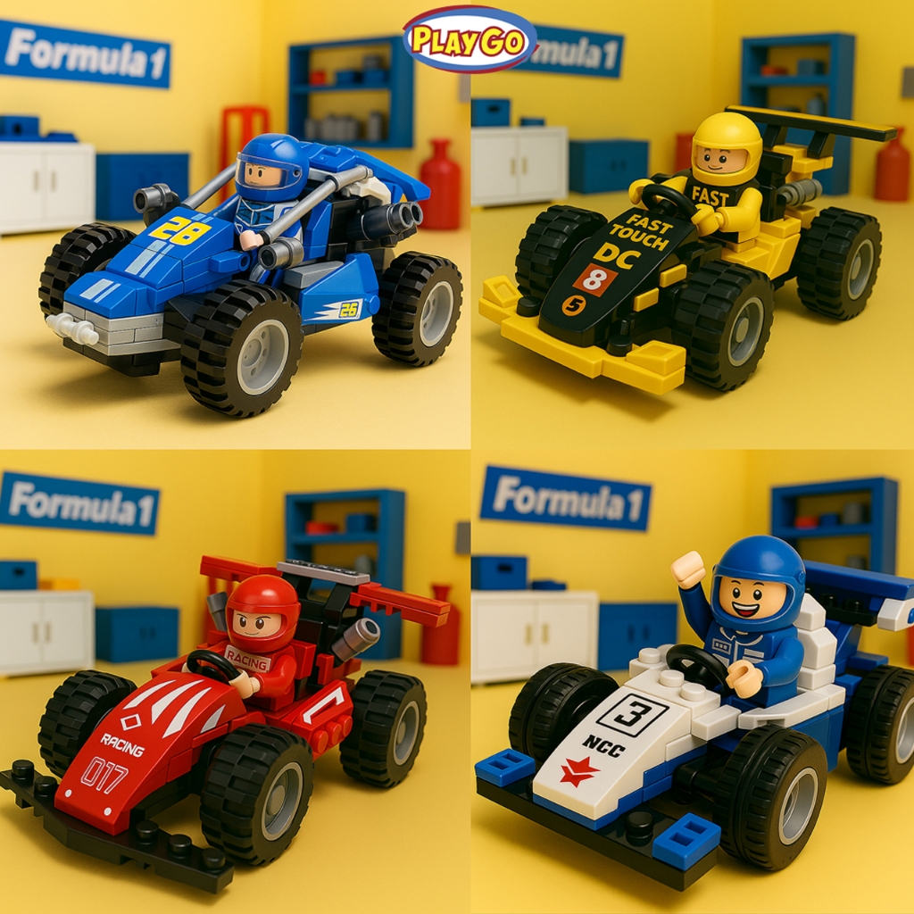 Toko Mainan Formula One Playgo Mobil Balap Mainan Lego Anak Mainan Rakitan Bongkar Pasang Lego Eduka