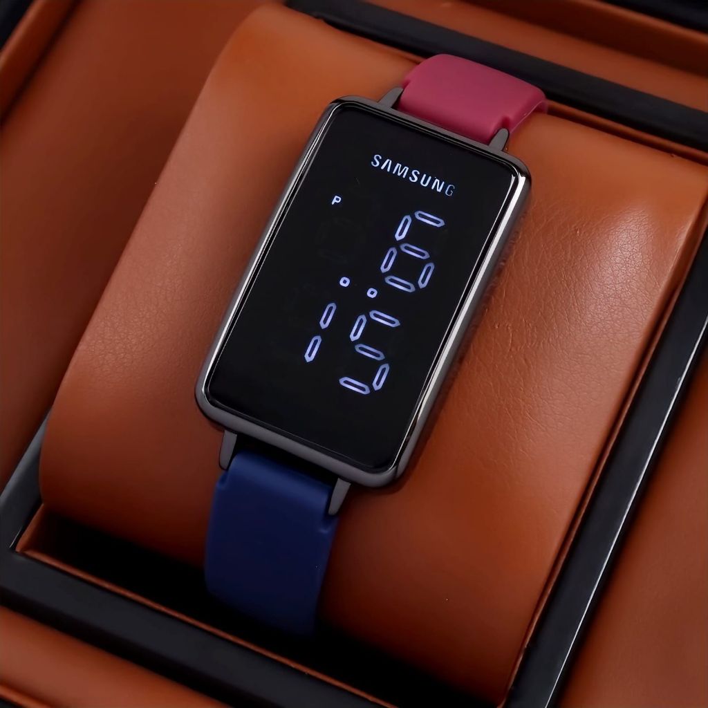 Jam Tangan Wanita Samsung Digital Body Hitam 2.6CM Rubber Karet Jam Tangan Fashion Cewek Digital COD