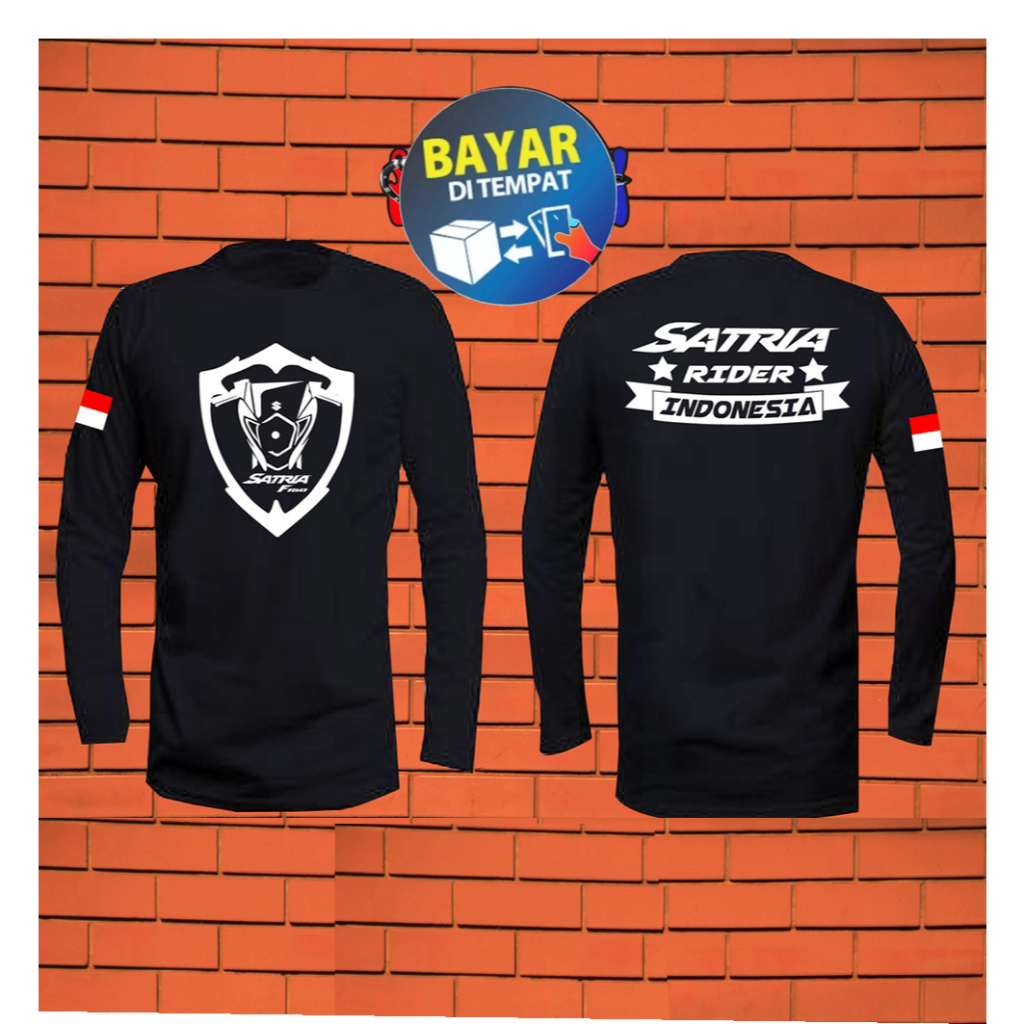 BAJU KAOS MOTOR SUZUKI SATRIA F150 NEW CLUB DAN RIDER INDONESIA KATUN COMBED 30S PREMIUM