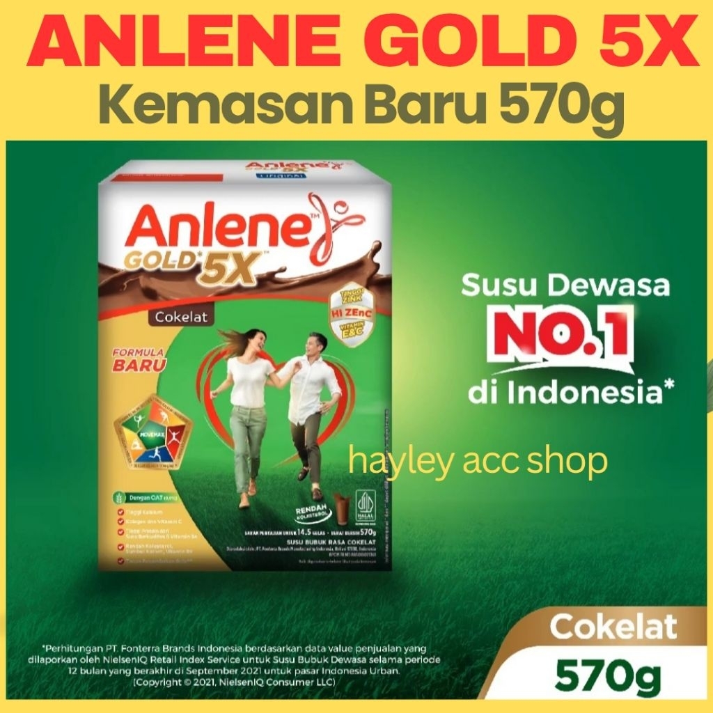 

Anlene Gold 5X Cokelat Coklat 570g 600g
