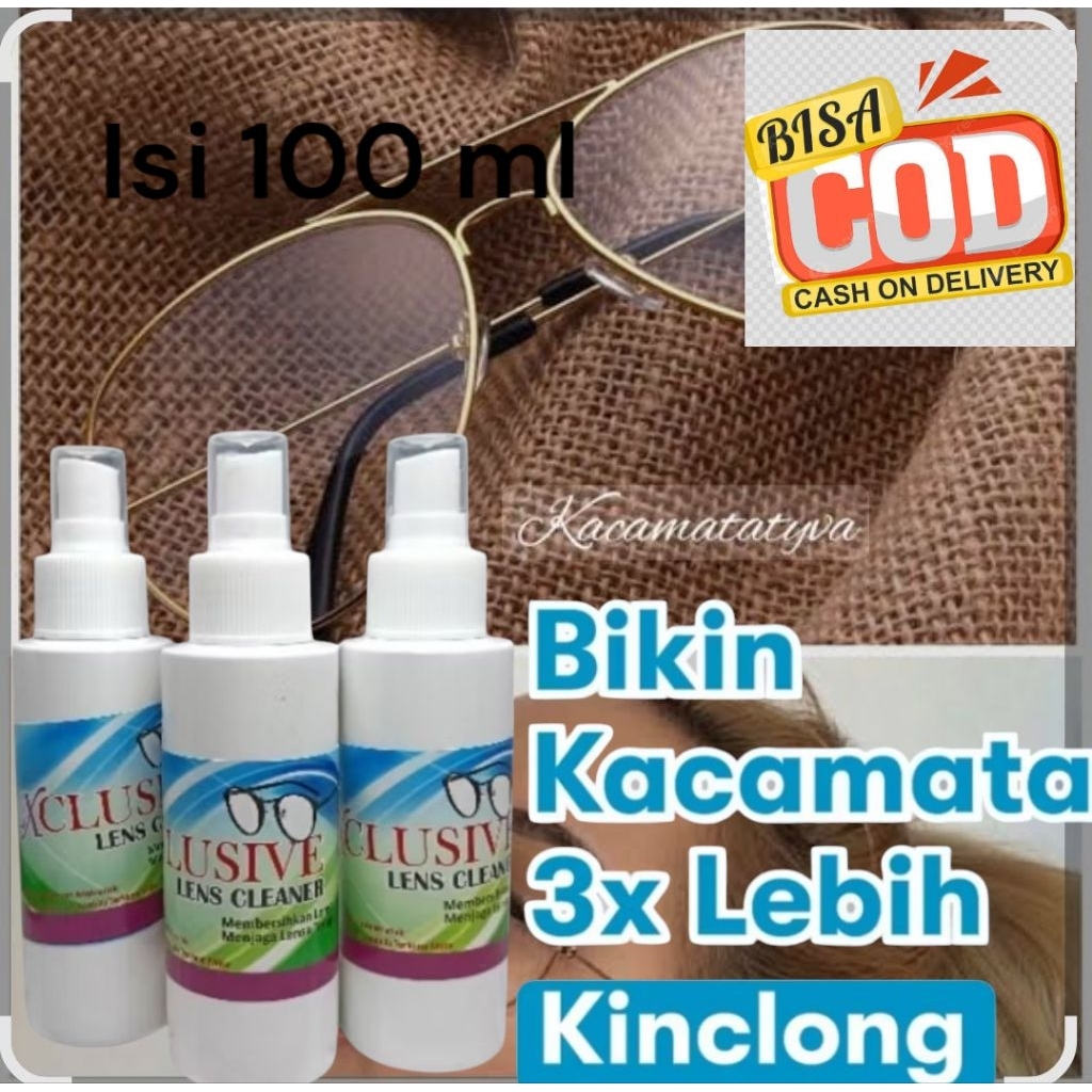 Cairan Pembersih Kacamata isi 100ml - Lens cleaner Pembersih Kacamata Anti Embun