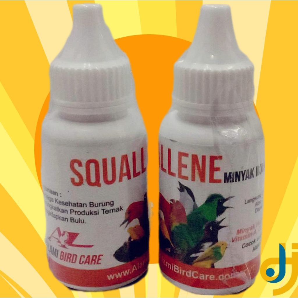 ALAMI SQUALLENE MINYAK IKAN UNTUK BURUNG KICAU VITAMIN OTAK BURUNG MURAI BATU PERKUTUT KENARI KACER 
