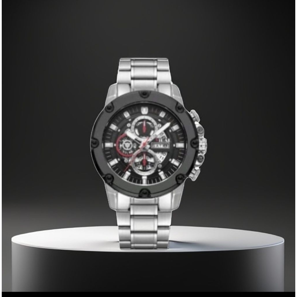 Jam Tangan Pria Anti Air Jam Tangan Viral tgl Aktif Rantai Stainleess