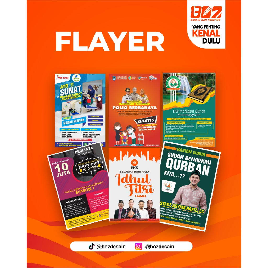 

Cetak Flayer / Brosur satu sisi Custom Desain