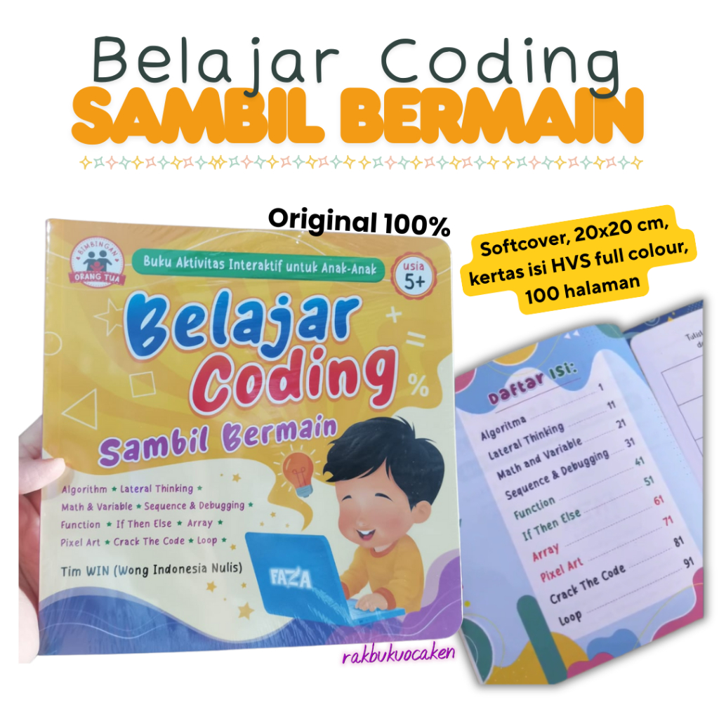 buku edukasi anak Belajar Coding Sambil Bermain buku aktivitas anak coding Paud TK