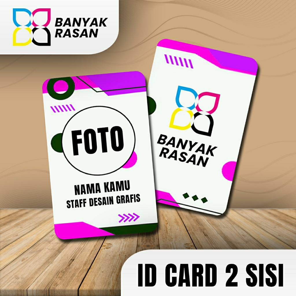 

Cetak Custom Satuan PVC ID CARD 2 SISI (BOLAK BALIK) Tanpa Minimal Order, Murah, dan Berkualitas [Khusus File Siap Cetak] - Pengiriman dari Kota Palembang, Sumatera Selatan | Banyak Rasan Digital Printing