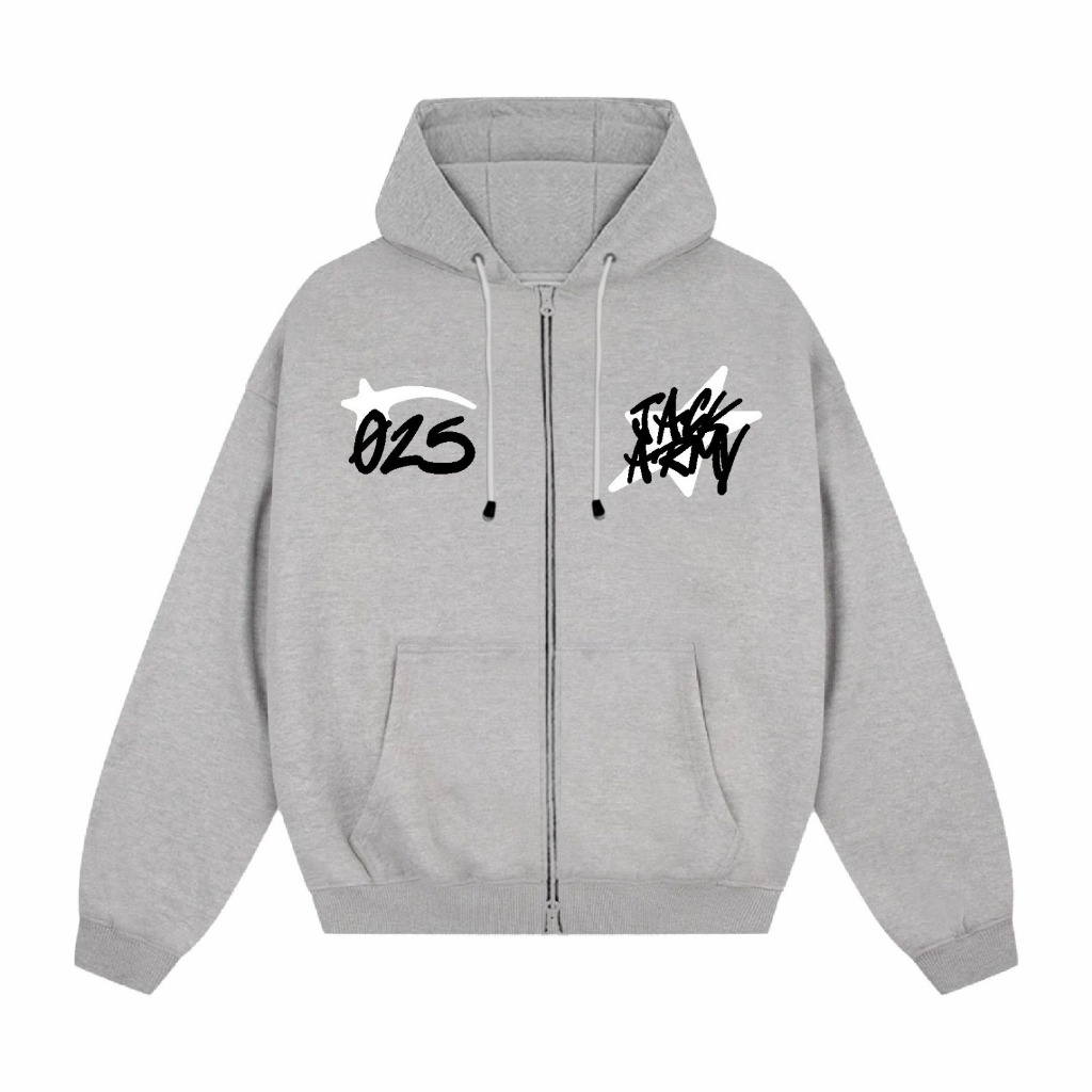 Jackarmy - Hoodie Zipper Misty 025 Series Fleece Cotton