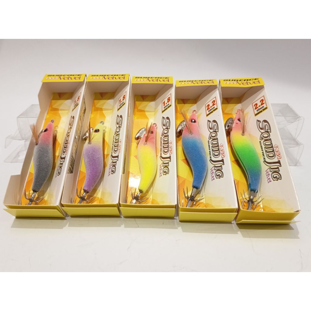 Umpan cumi / egi jig AXZ IKA SURFACE VELVET LUMINOUS  SQUID JIG GLOW IN THE DARK/ egi jig nano nano