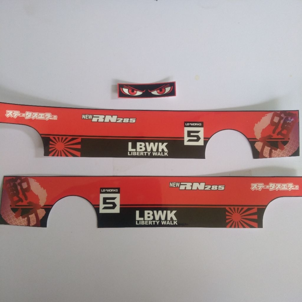 Stiker livery miniatur bus LBWK MERAH