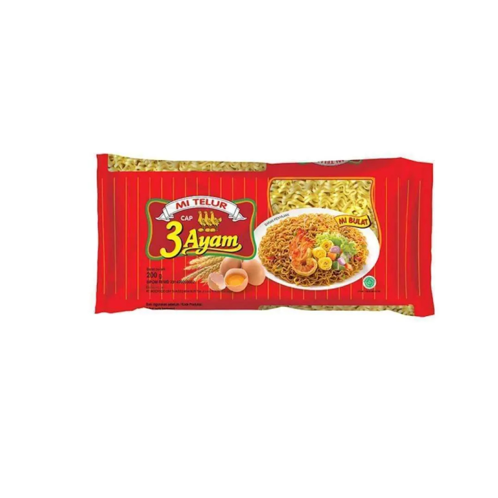

Mie Telur 3 Ayam Super Merah 200g – Cocok Buat Masakan Rumahan