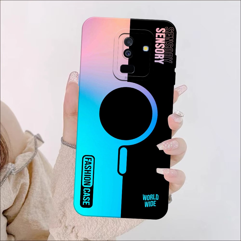 Softcase Samsung Galaxy A6 Plus - Motif Magsafe - Soft case Pro Camera, Silikon Case, Premium Case, 