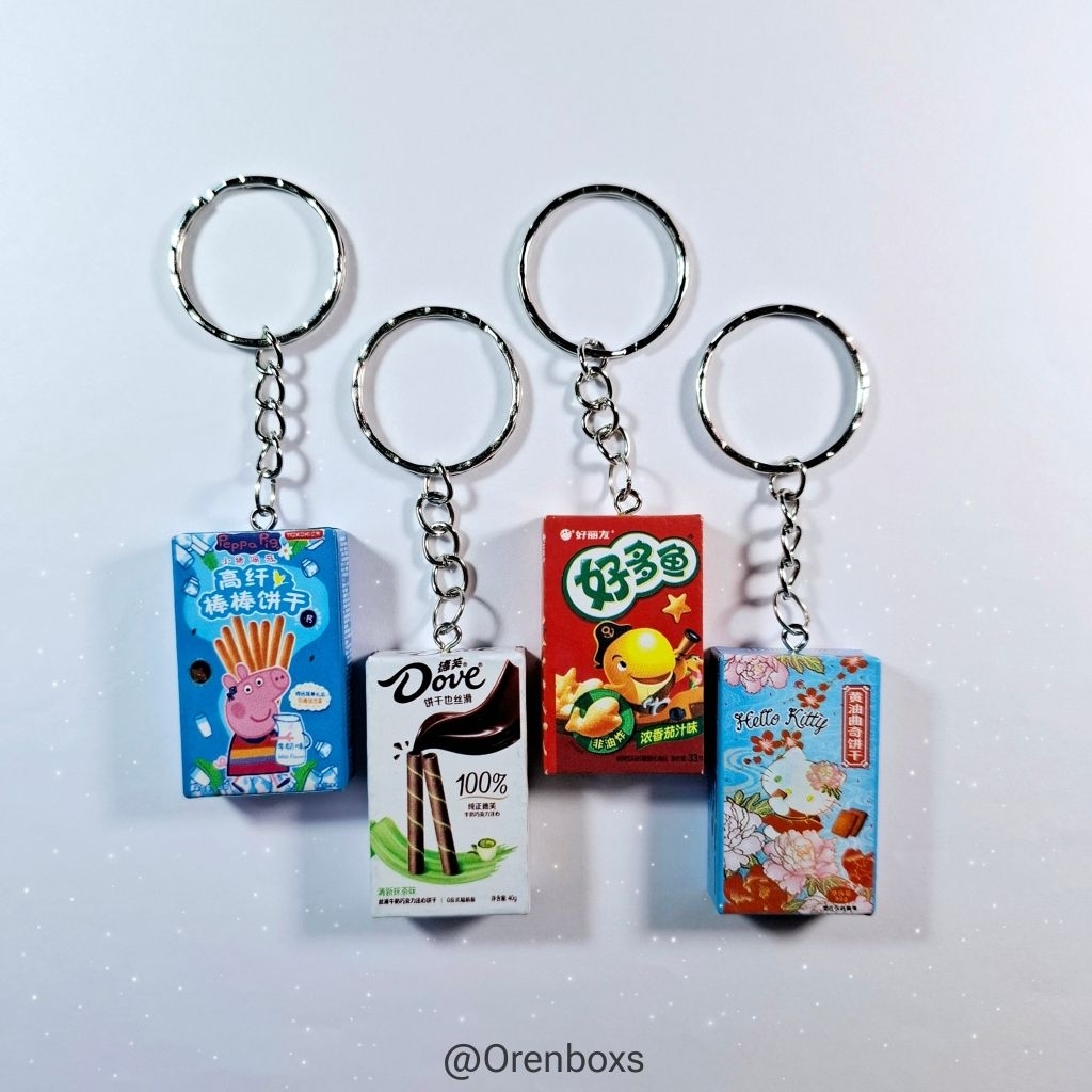 Gantungan Kunci Snack Gantungan Tas Lucu Gantungan Kunci Aesthetic Miniature Snack Keychain Gantunga