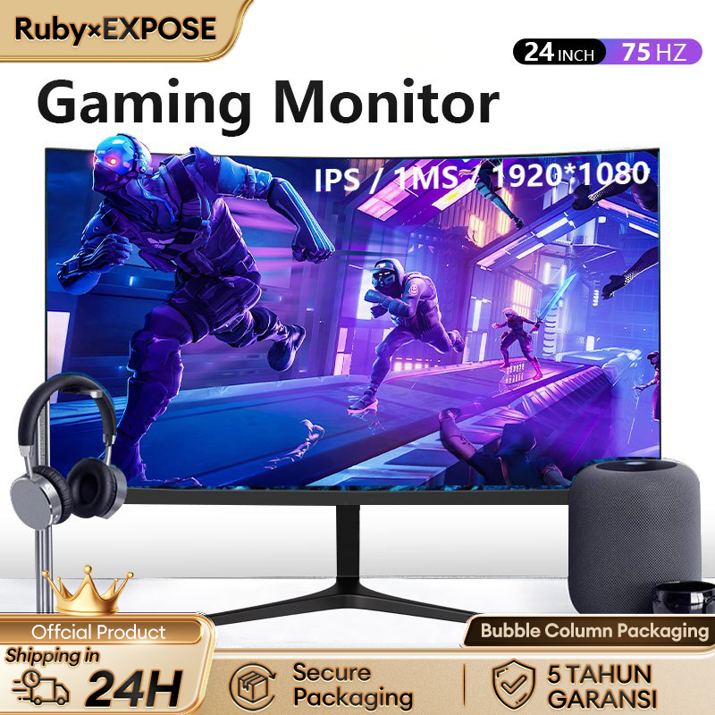 Monitor 27 inch PC Monitor Desktop komputer 24 inch gaming/official HDMI/VGA IPS Monitor 2025 Latest