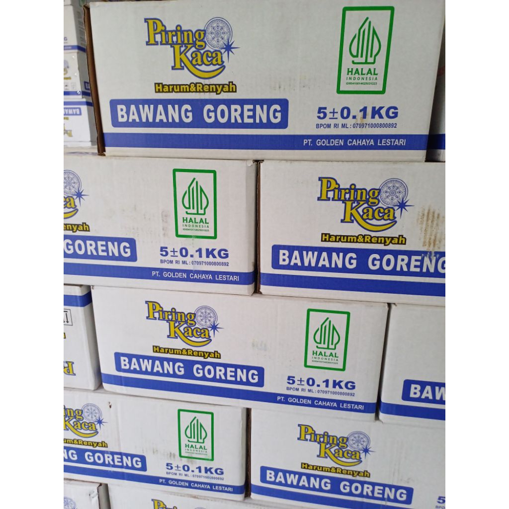

Bawang Goreng Piring Kaca 5 Kg