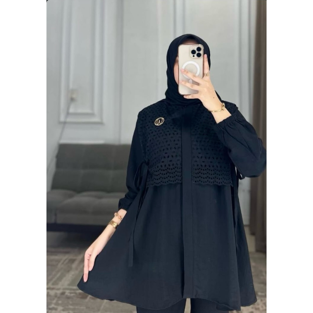 BLOUSE ATASAN WANITA TOP MADAM BY WINODY / WINODY ORI / KHUSUS HITAM PUTIH