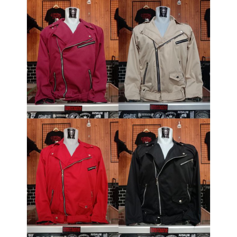 KODE R23C WEARPACK  JAKET DOUBEL KERAH  JAKET RAMONES  JAKET PUNK