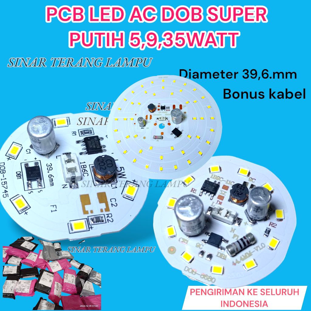 PCB LED AC DOB SUPER PUTIH