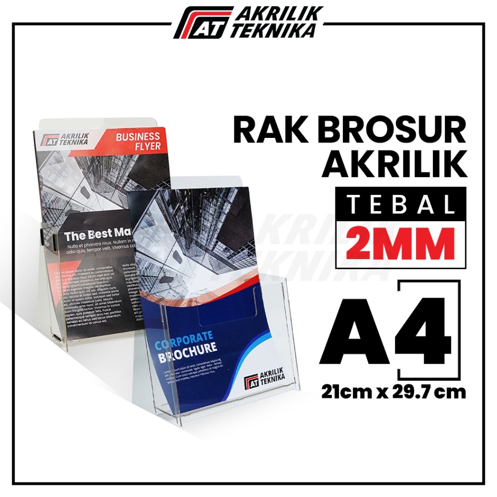 

KODE M7F Rak Brosur A4 Akrilik Display Menu Meja Acrylic Flyer Holder