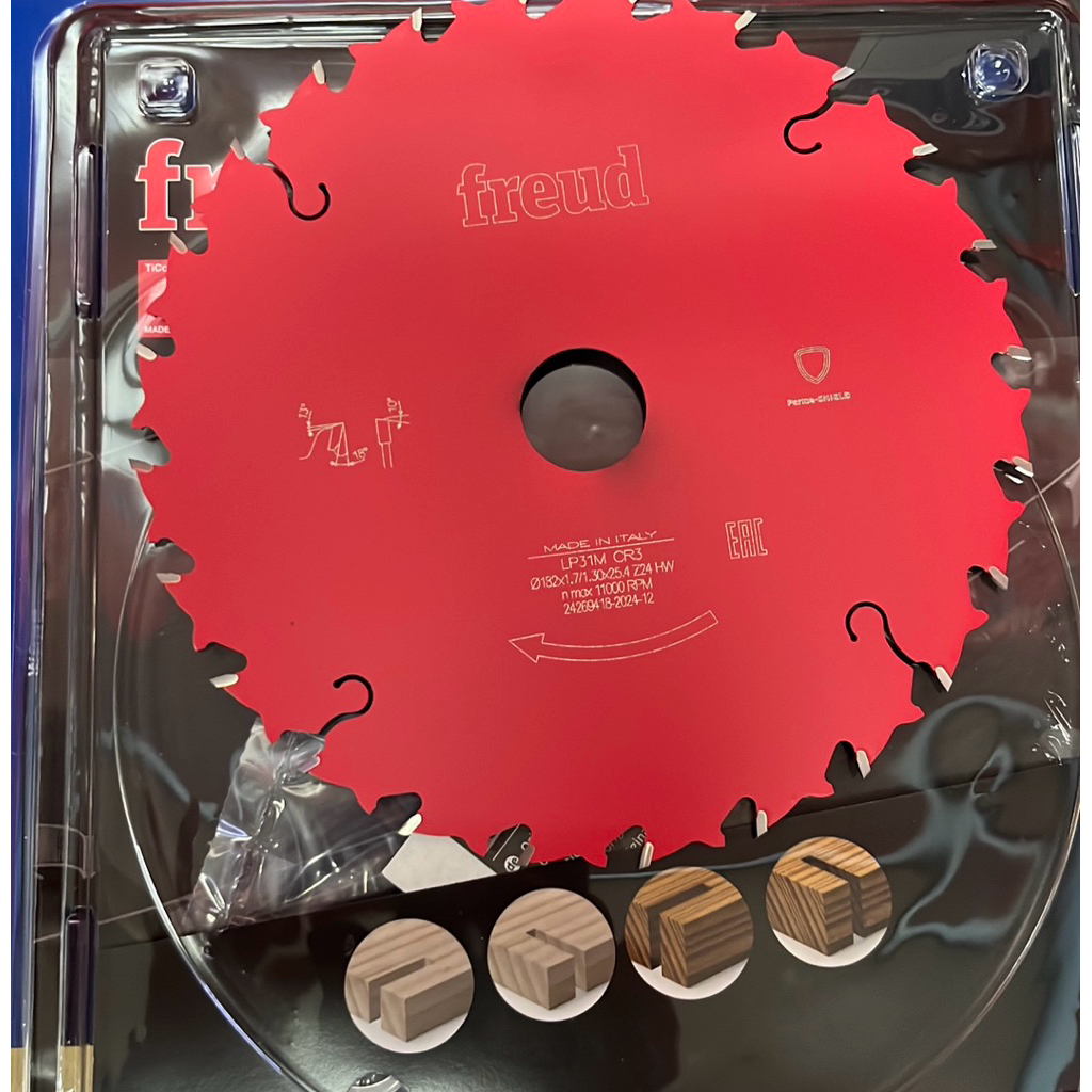 Pisau Potong Kayu Freud 7 Inch x 24T LP31- Mata Sirkel Mitre Saw Bulat Asli