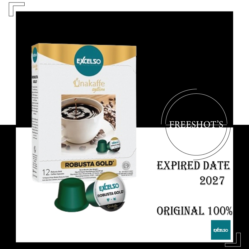 

Excelso Unakaffe Kopi Kapsul Robusta Gold (1 Box 12 Capsule)
