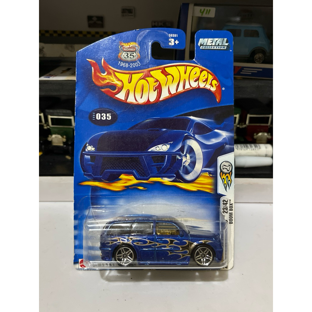 Hot Wheels Blue Card Boom Box First Edition