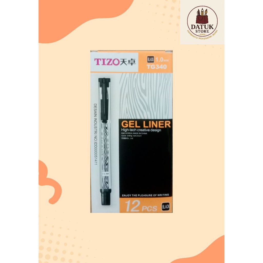 

BP TIZO TG340 HITAM GEL LINER
