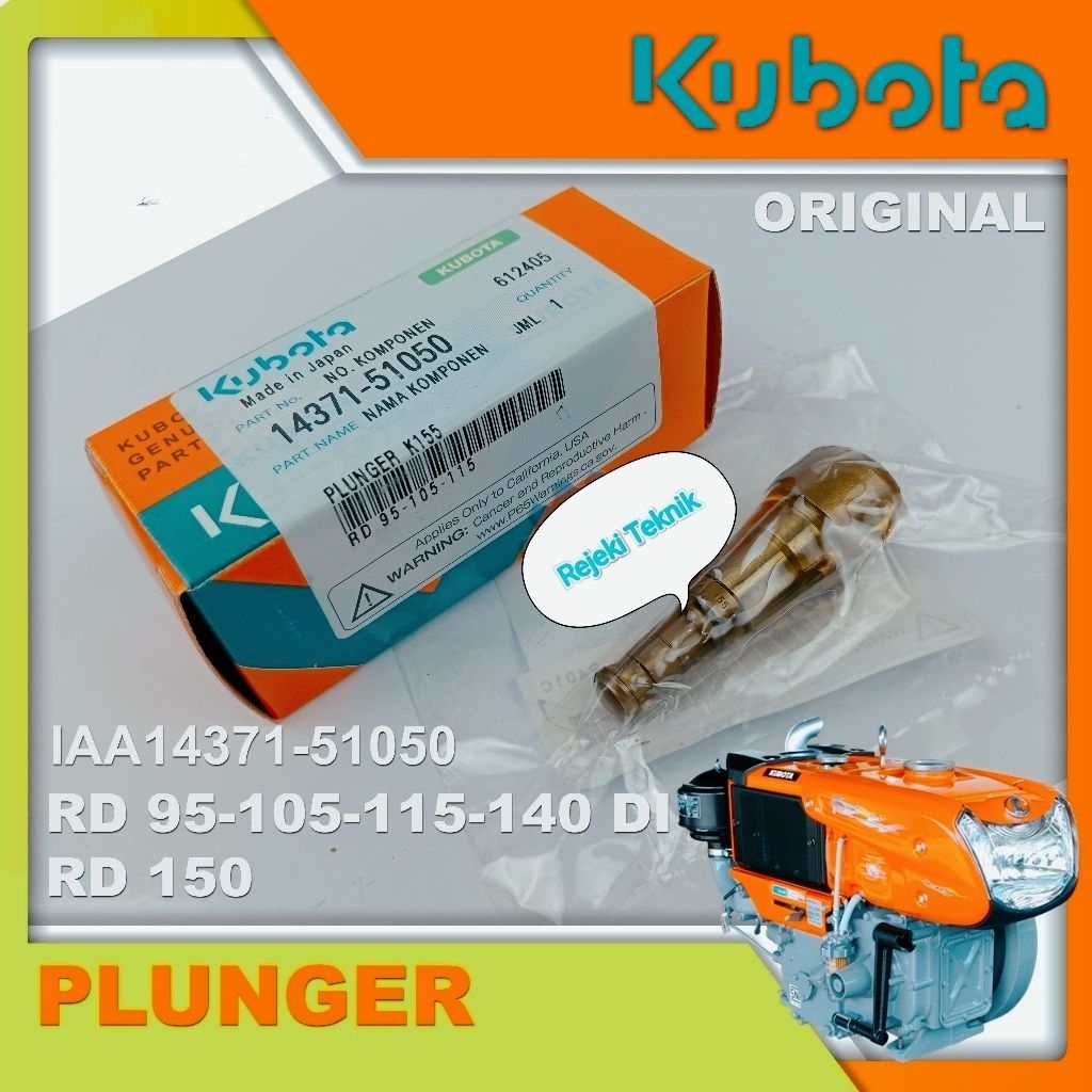 PLUNGER RD 95_105_115 PLUNGER KUBOTA