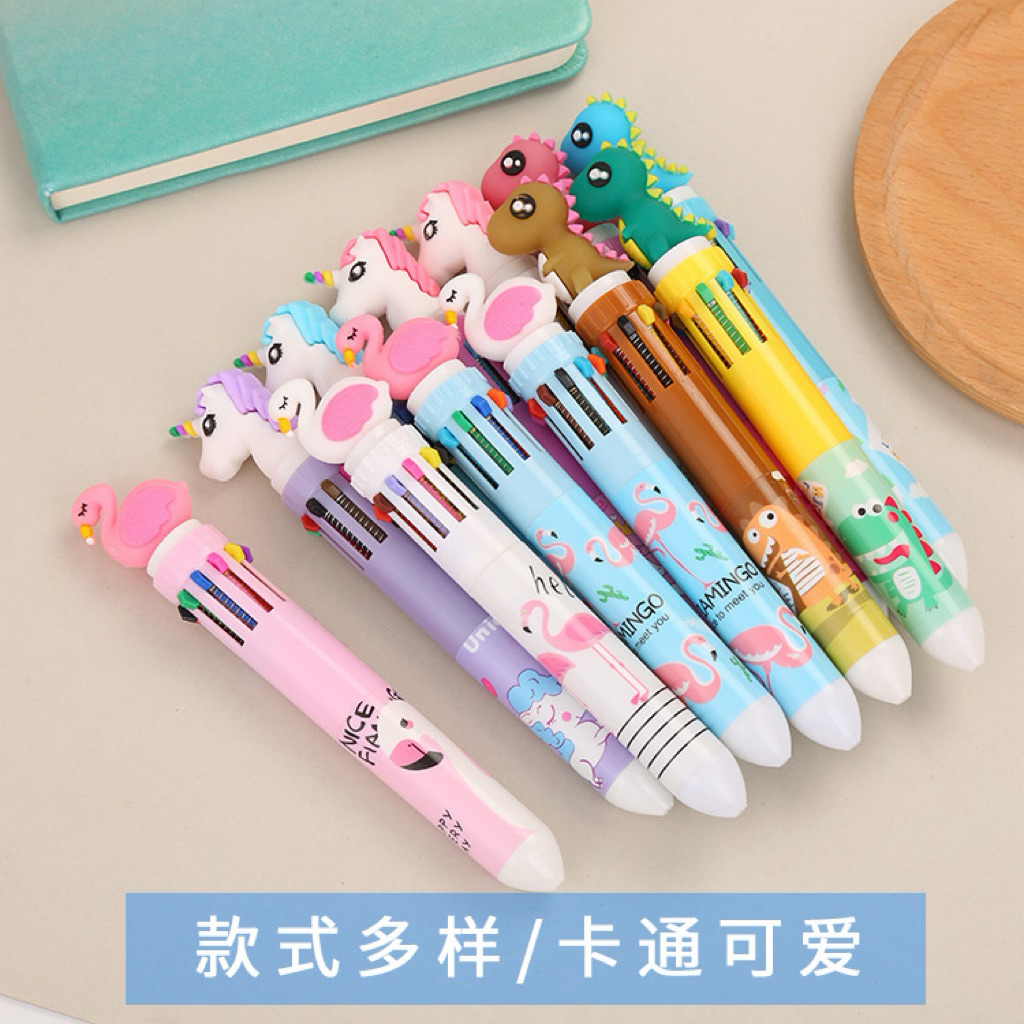 

Pulpen 10 Warna Motif Dino Lucu