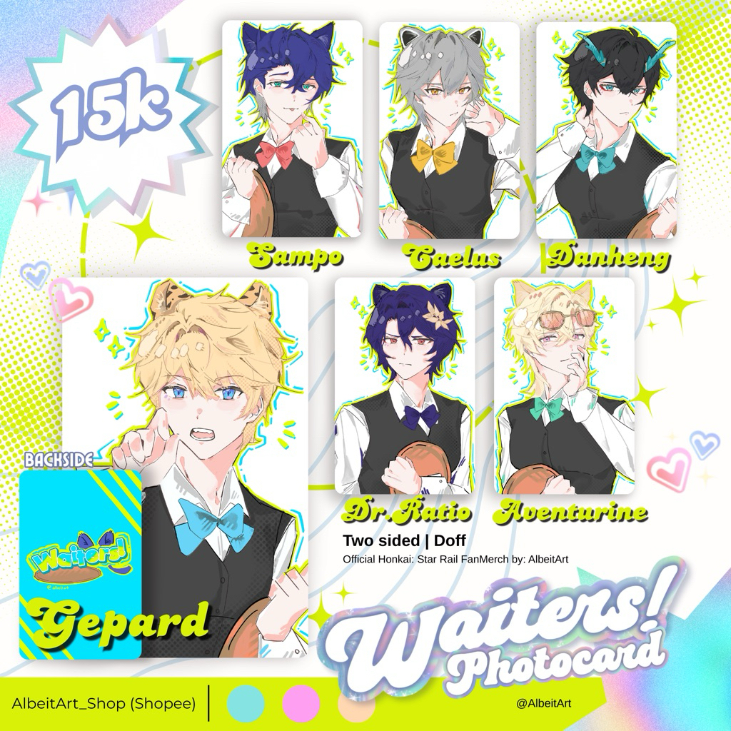 [Fan Merch HSR] | Photocard Waiters Series (AlbeitArt)