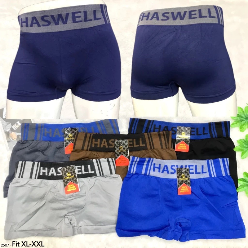 2010 - Haswell Celana Dalam Boxer Pria Katun Polos / Celana Dalam pria / Boxer Pria / Celana Dalam P