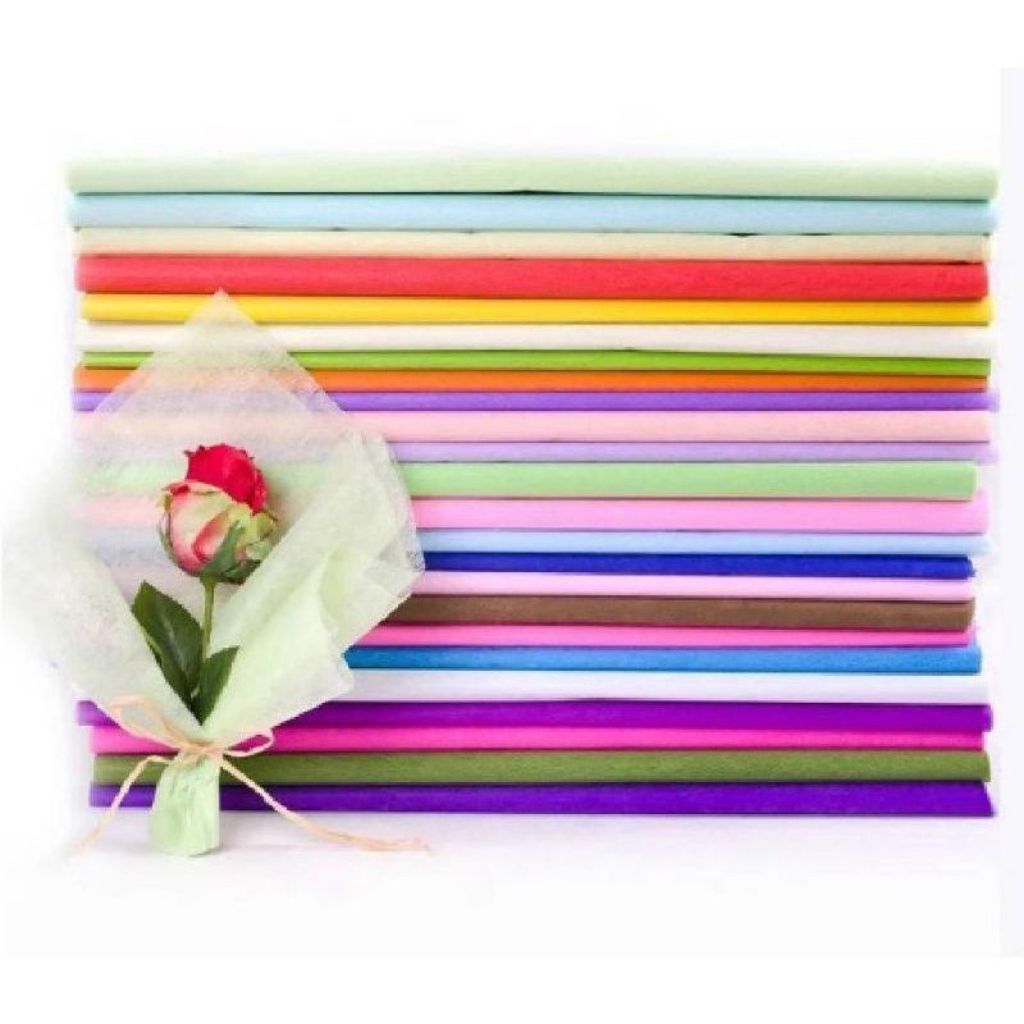 

10pcs Tissue Wrapping Paper 50x65cm/Tisu Buket Bunga/Kertas Buket/Tisu Wrapping Paper Warna warni